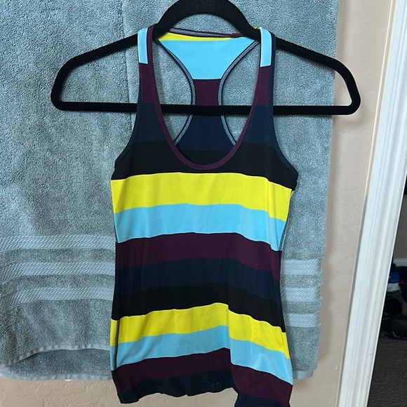 Striped Racerback Tank Top - Multicolor - Picture 1 of 3